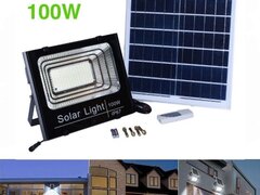 PROIECTOR 100W CU PANOU SOLAR SI TELECOMANDA